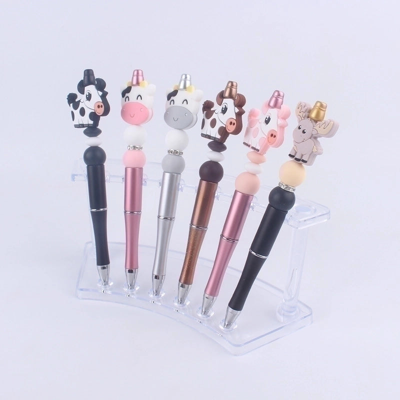 1 Piece Animal Class Learning Daily Plastic Silica Gel Cartoon Style Cute Gel Pen
