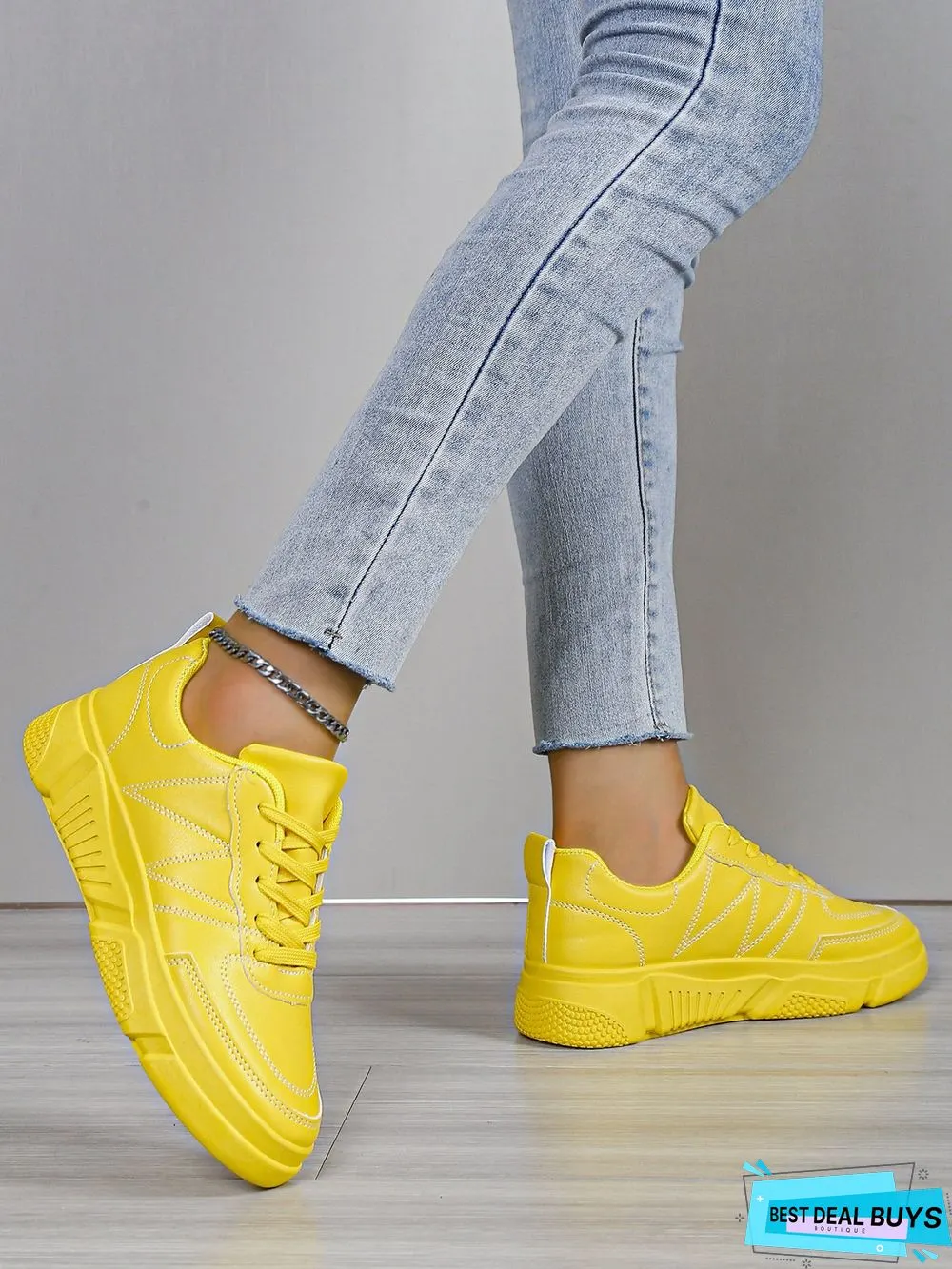 Casual Plain Color Skate Shoes