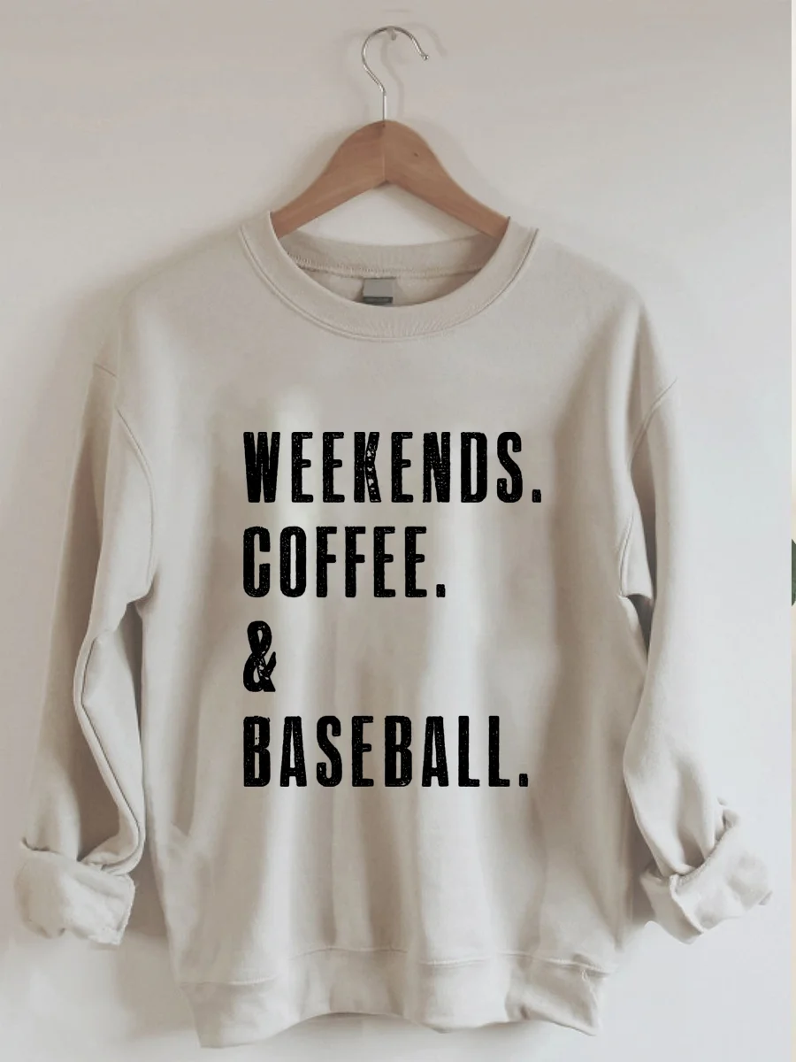 Weekend Coffee & Baseball Sweatshirt