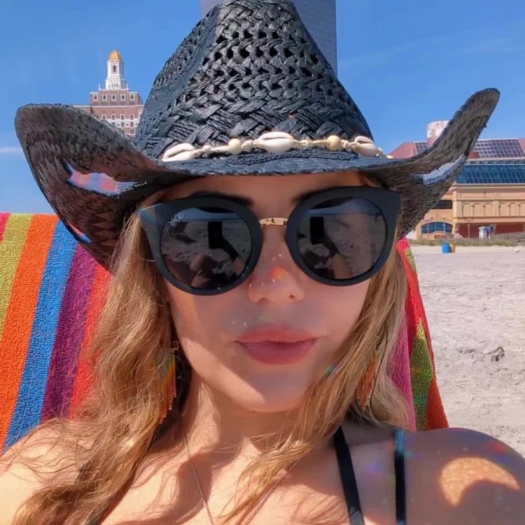🌞Summer Sale 49% OFF🔥🔥Suncatcher Cowgirl Straw Prism Hat