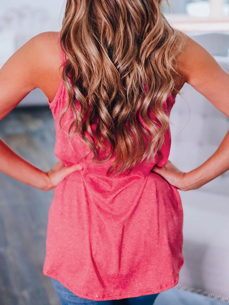 Leopard Printed Criss-Cross Tie Tank