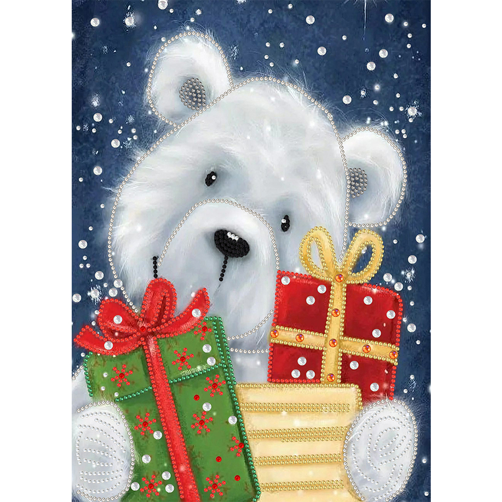 

Cartoon Bear - Special Shaped Diamond Painting - 30*40CM, 501 Original