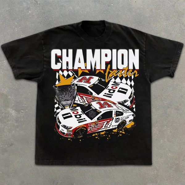 Racing Graphic Print Short Sleeve T-Shirt