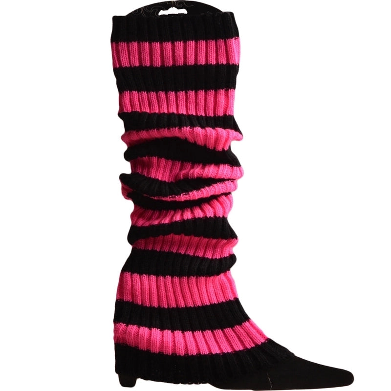 Women’s Fashion Stripe Solid Color Acrylic Jacquard Over The Knee Socks