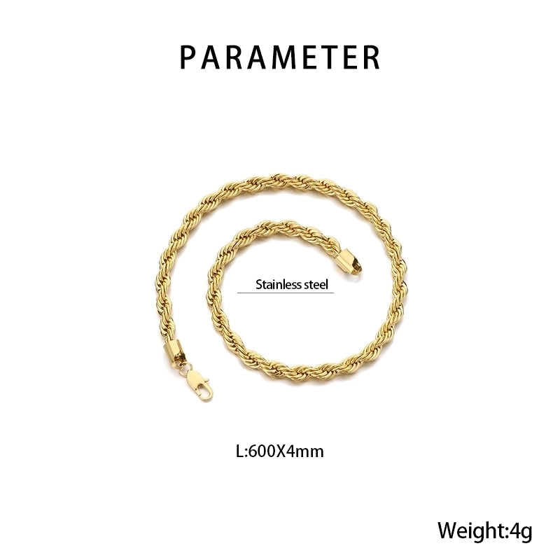 Minimalist Geometric 304 Stainless Steel 18K Gold Plated Unisex Necklace