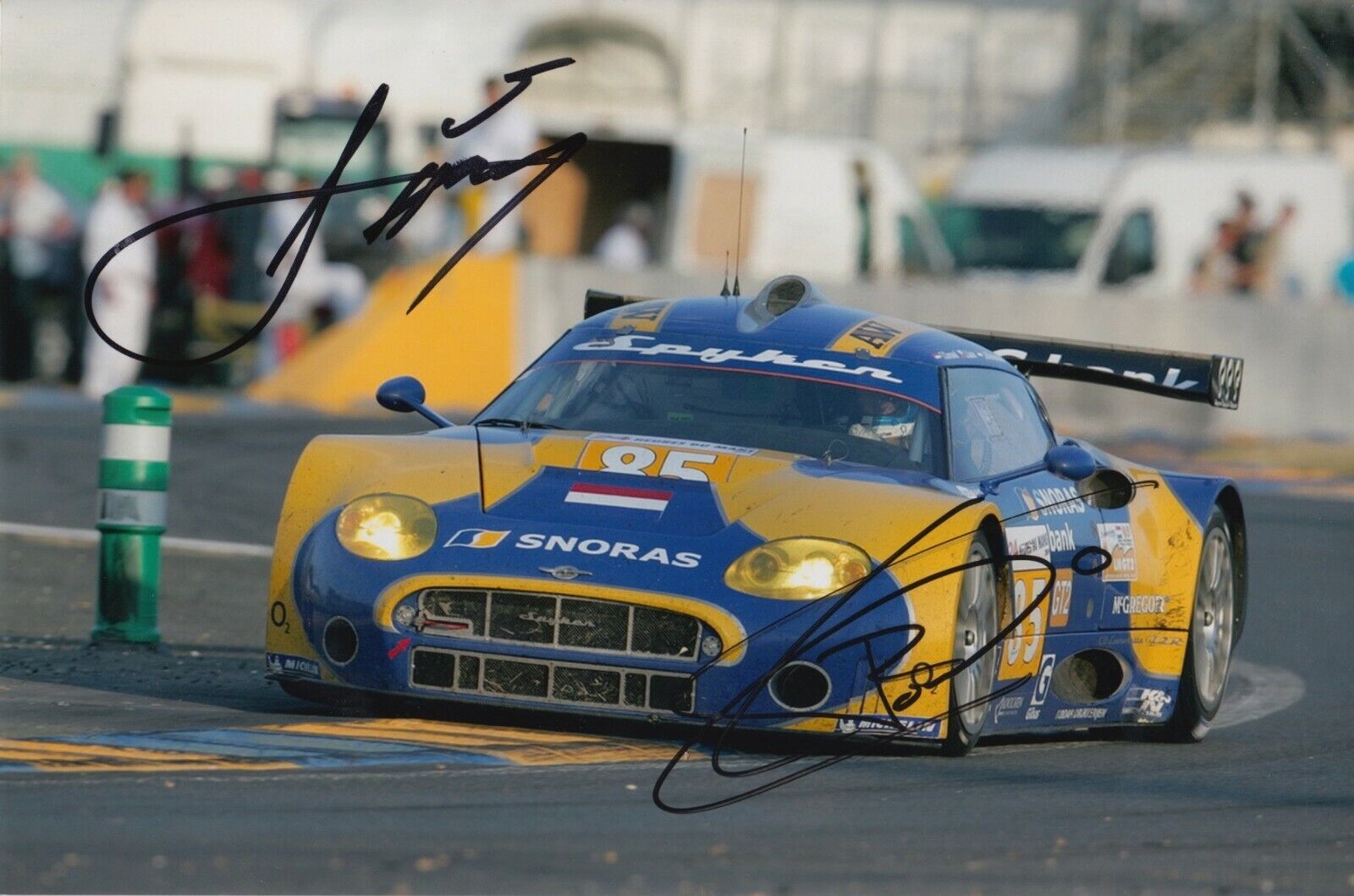 Tom Coronel and Jaroslav Janis Hand Signed 9x6 Photo Poster painting - Le Mans Autograph 1.