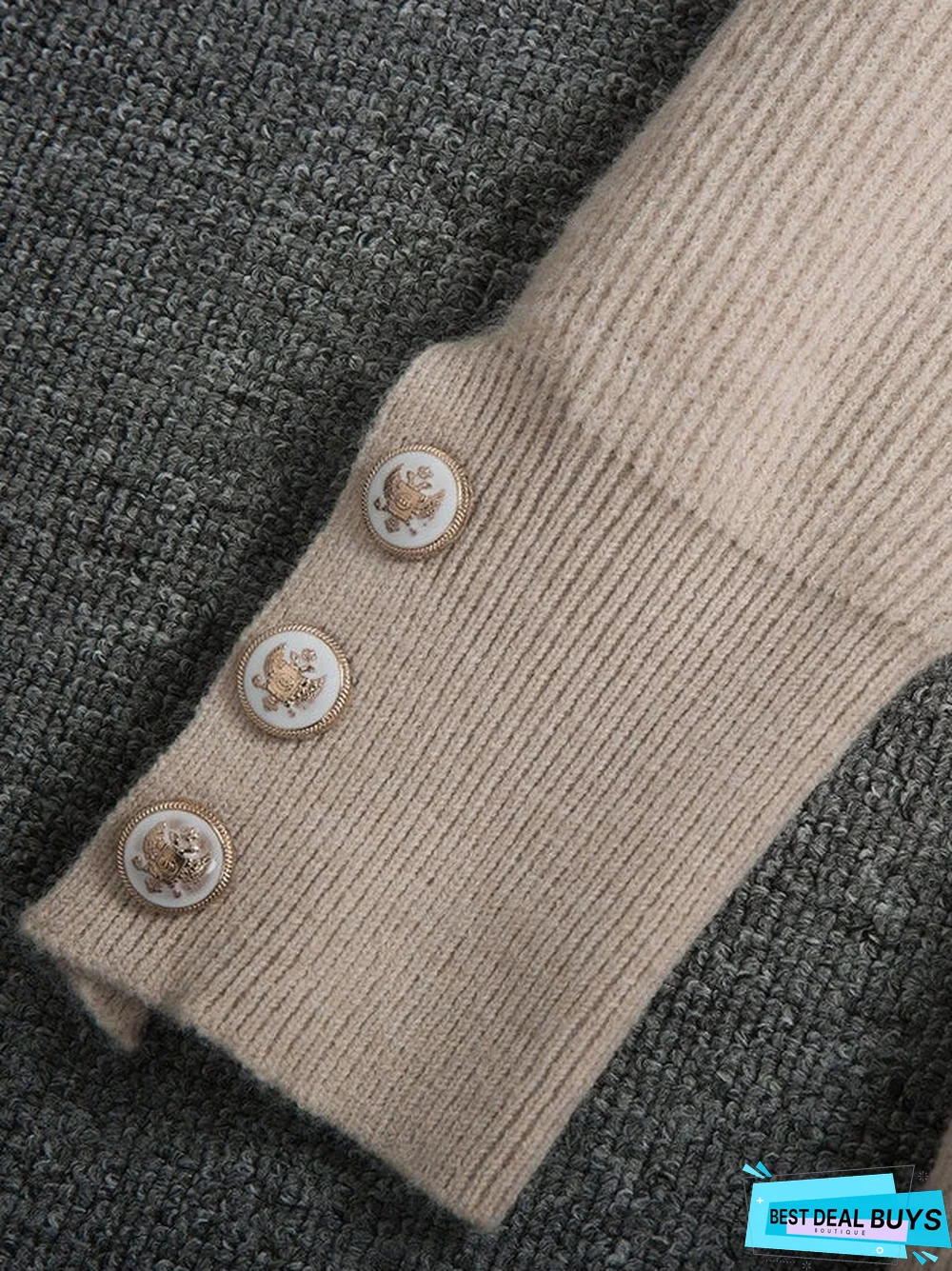 Casual Wool/Knitting Plain Sweater Coat
