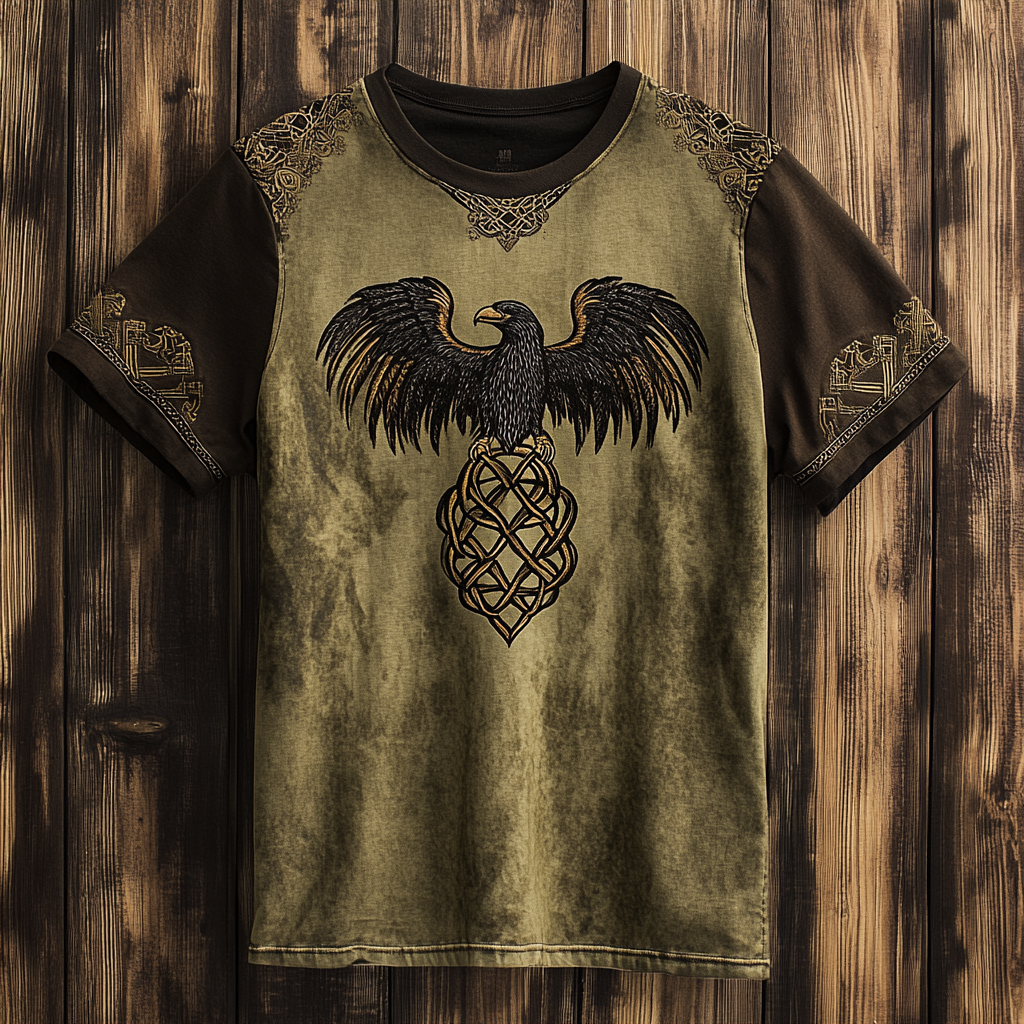 Men's Viking Life Of Tree Raven Vintage Art T-Shirt / Rvogue / Rvogue