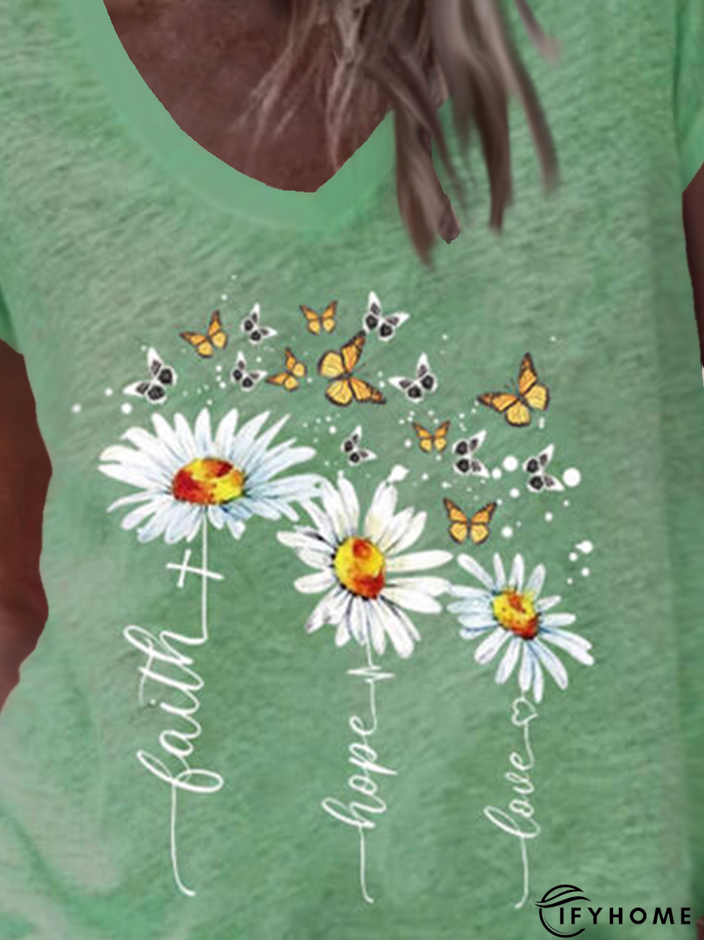 Casual Cotton Blends Floral Shirts & Tops | IFYHOME