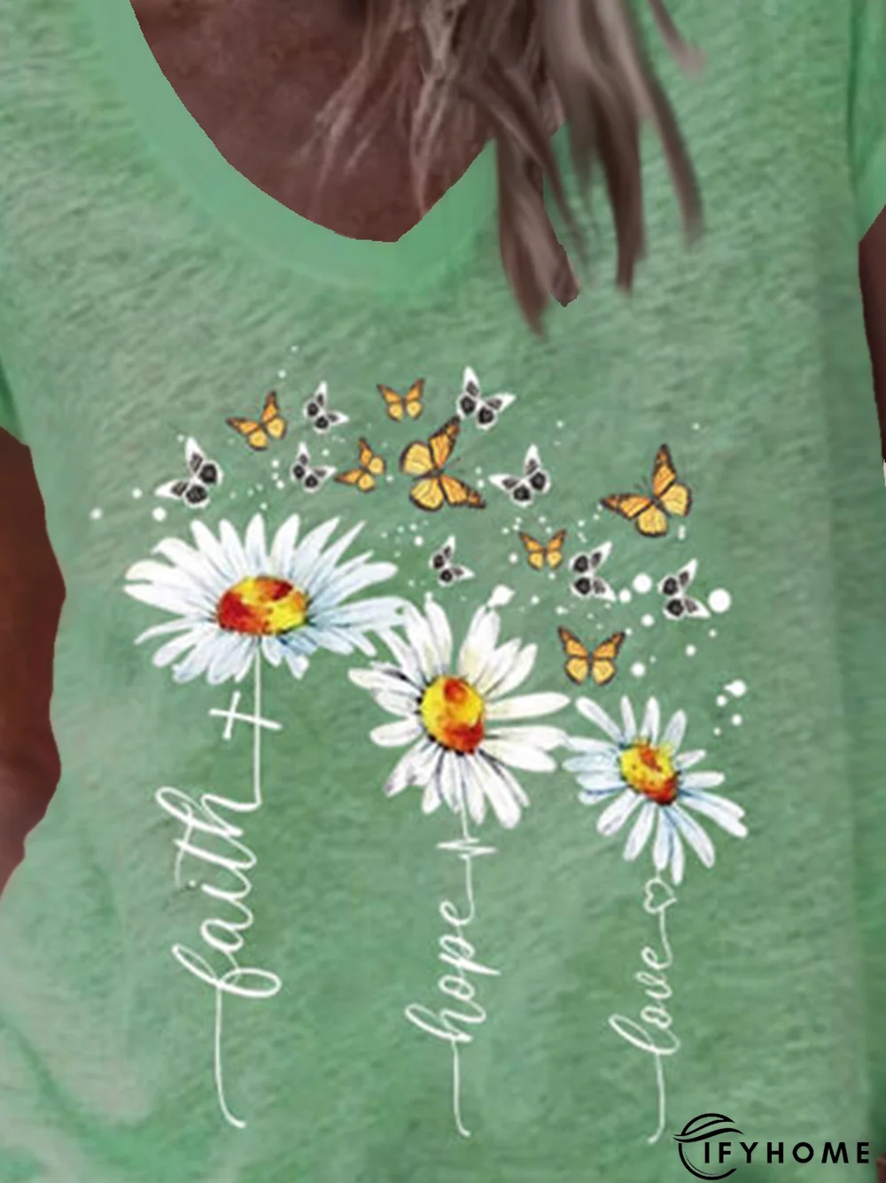 Casual Cotton Blends Floral Shirts & Tops | IFYHOME