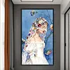 Masked Girl Full Stamped Cross Stitch 11CT 3-Strand 40x70cm