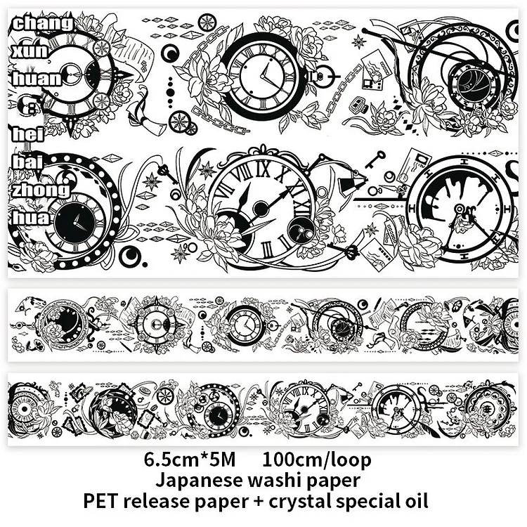 Journalsay 200cm/500cm Multiple Specifications Vintage Landscape Special Oil Washi Tape
