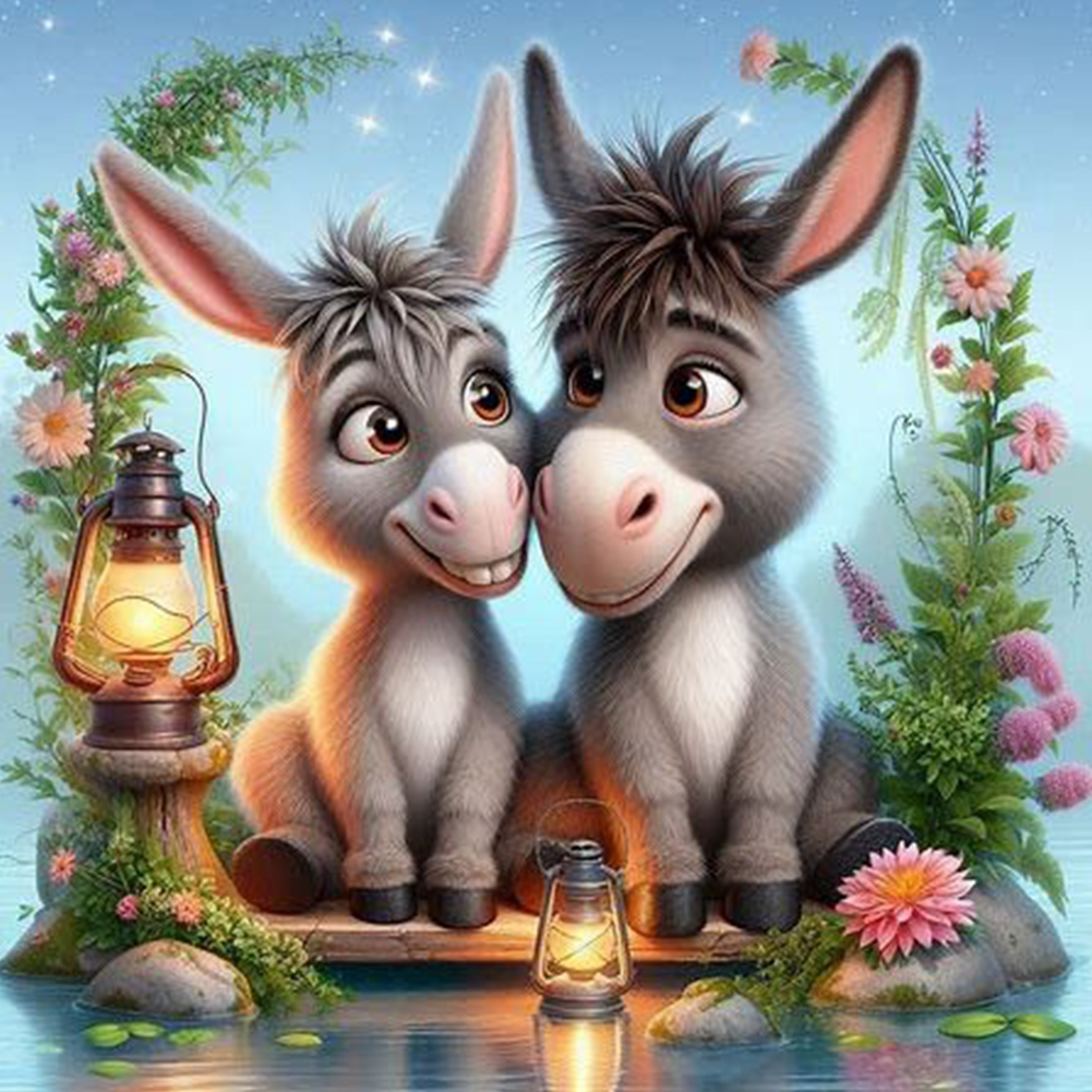 Donkey 40*40cm(canvas) full round drill diamond painting