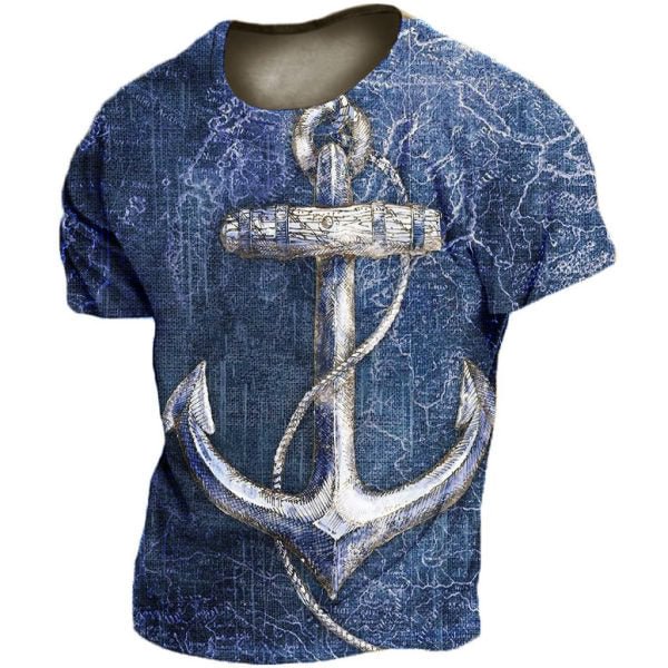 Anchor Marine Mens Short Sleeve Comfortable T-Shirt