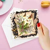 (US Only)6PCS DIY Birthday Wishes Diamond Art Greeting Cards Congratulations Cards & Gift