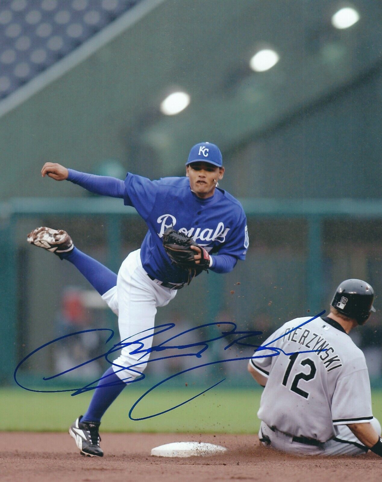 Autographed ANDRES BLANCO Kansas City Royals 8x10 Photo Poster painting - COA