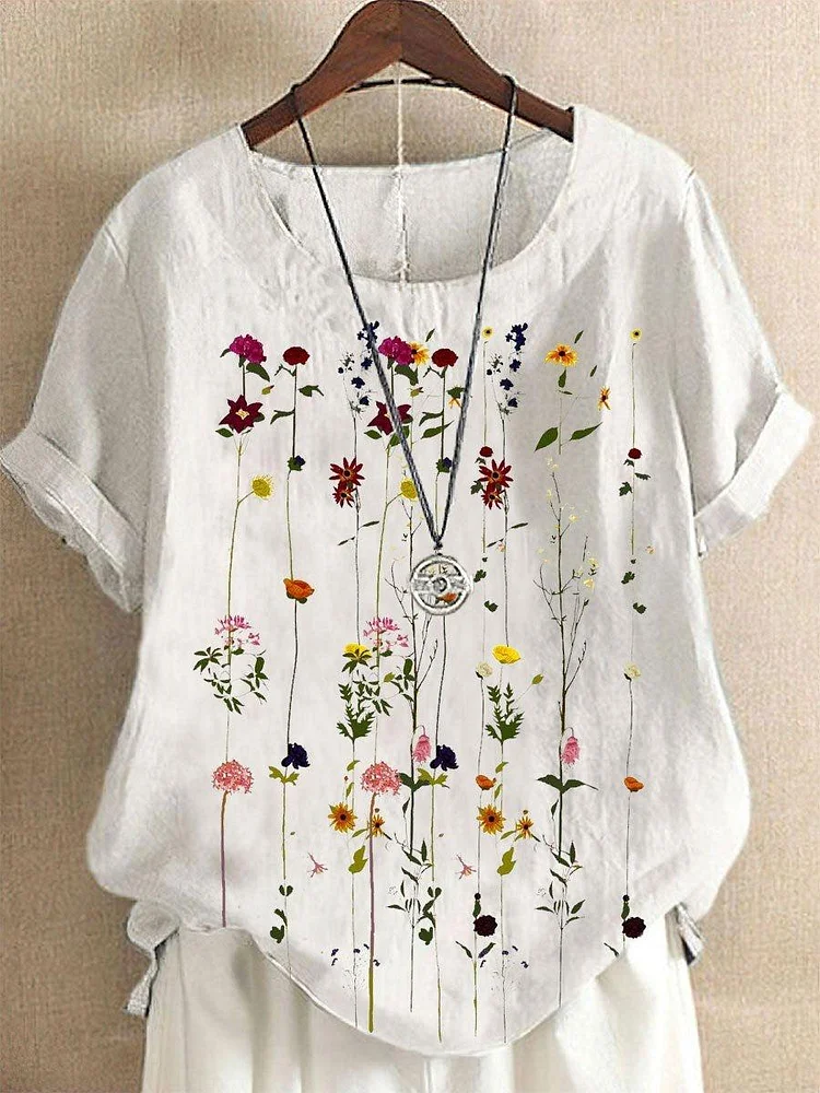 Women's Casual Floral Print Top