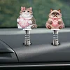 5Pcs Diamond Painting 2D Flat Love Cat Shake Car Ornaments for Center Console