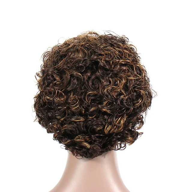 Jewtribute Hair®|Short Curly Wig Natural Cut Wigs 