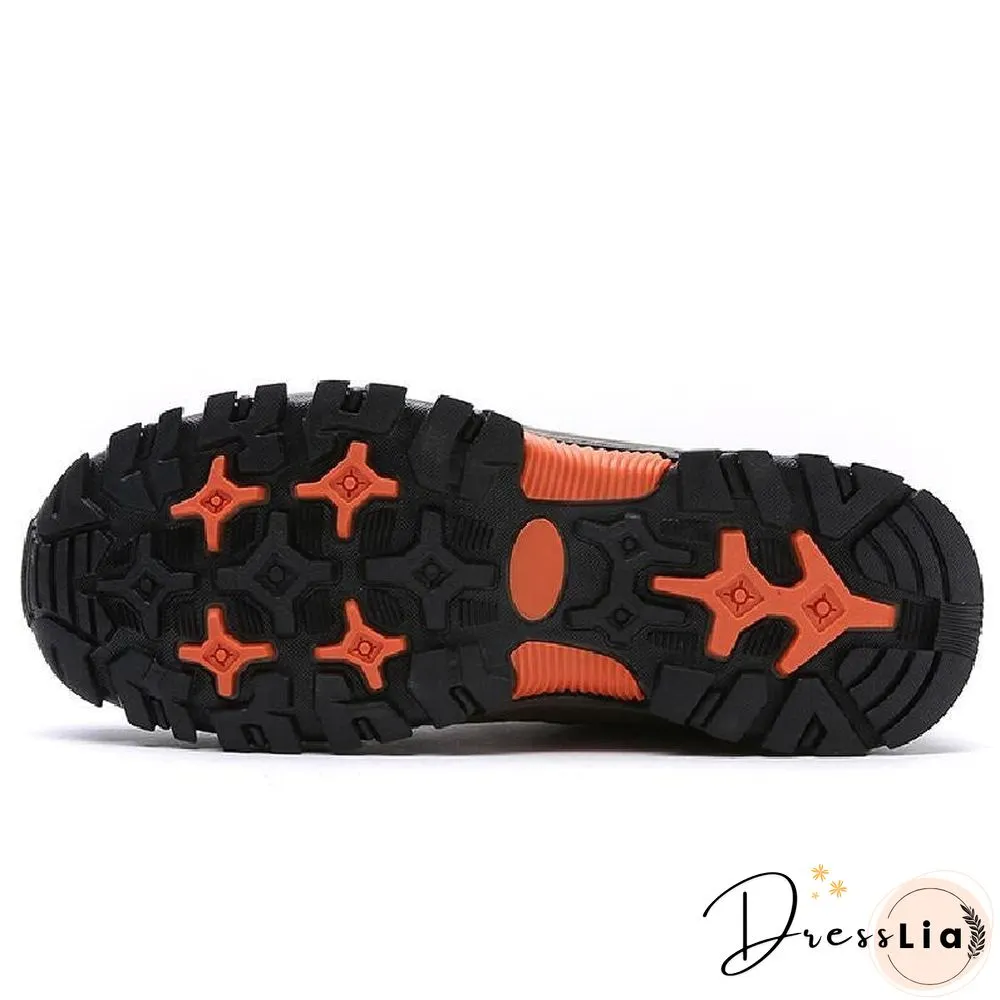 Fashion Men Shoes Comfortable Waterproof Outdoor Casual Shoes Lace-Up Rubber Sneakers