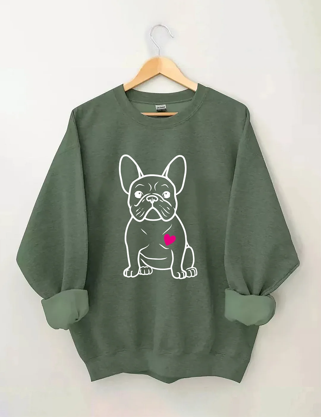 French Bulldog Heart Sweatshirt