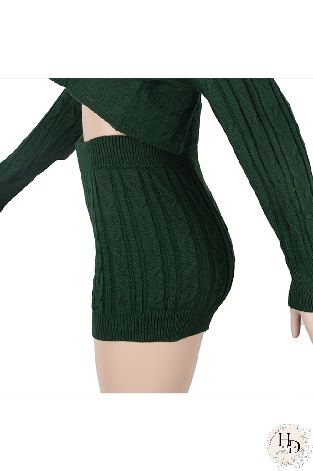 Orange Wool Europe and America Solid Two Piece Suits pencil Long Sleeve Two-Piece Short Set