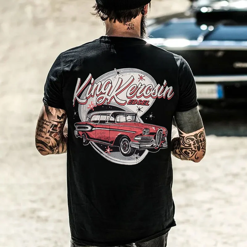 KING KEROSIN EDSEL Classic Car Print Men's T-shirt