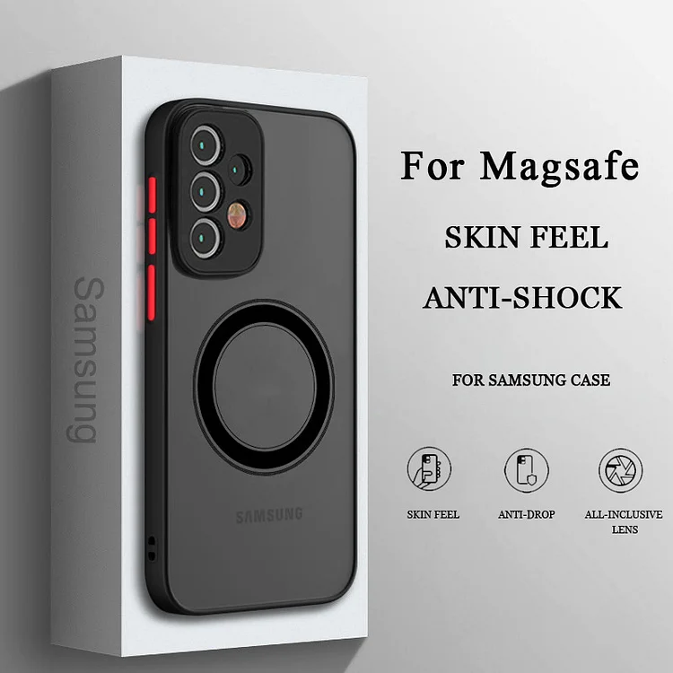 Suitable for Samsung S23 S22 S21 magnetic mobile phone case A53 A04 A04S A73 matte anti-fall protective case