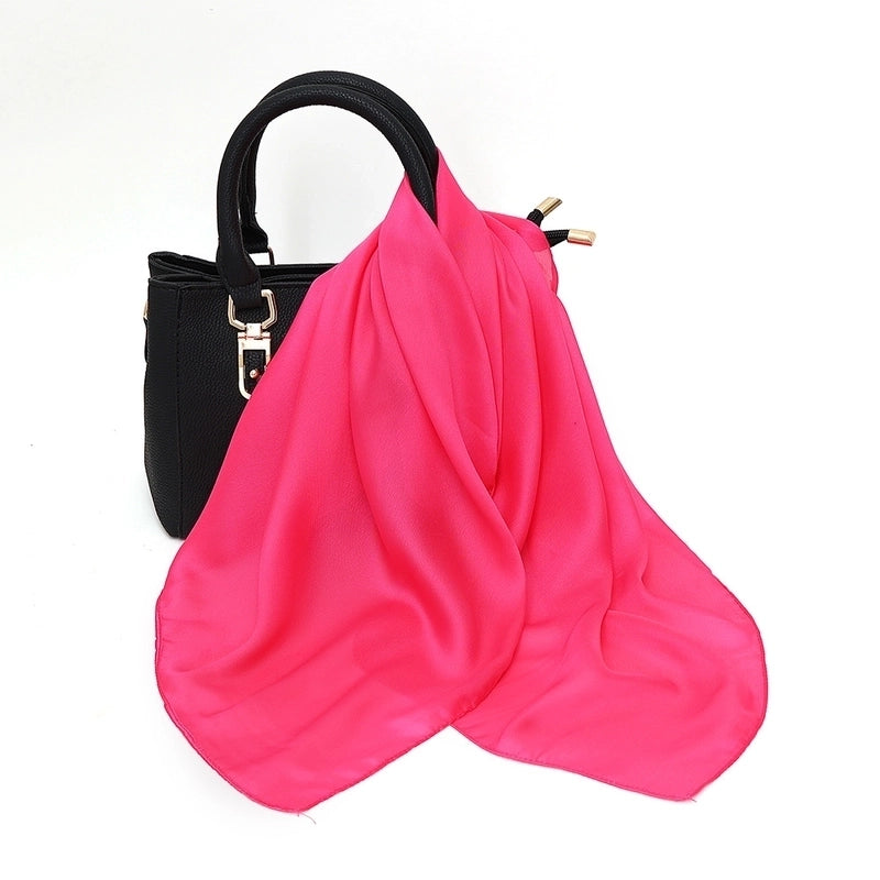 Women’s Elegant Basic Printing Polyester Printing Silk Scarf