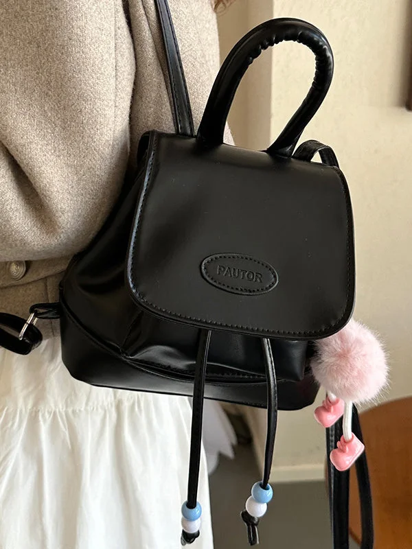 Contrast Color Geometric Backpack Handbags