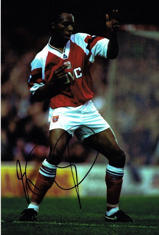 Ian Wright HAND SIGNED Arsenal FC Legend 12x8 Photo Poster painting AFTAL