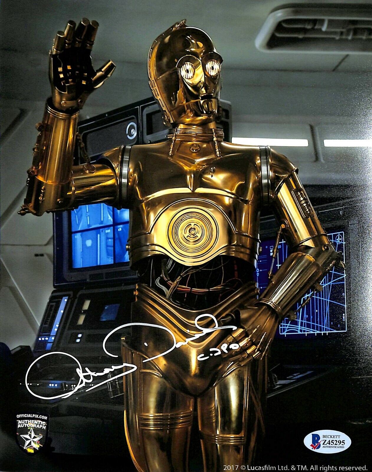 ANTHONY DANIELS Signed STAR WARS C3-P0