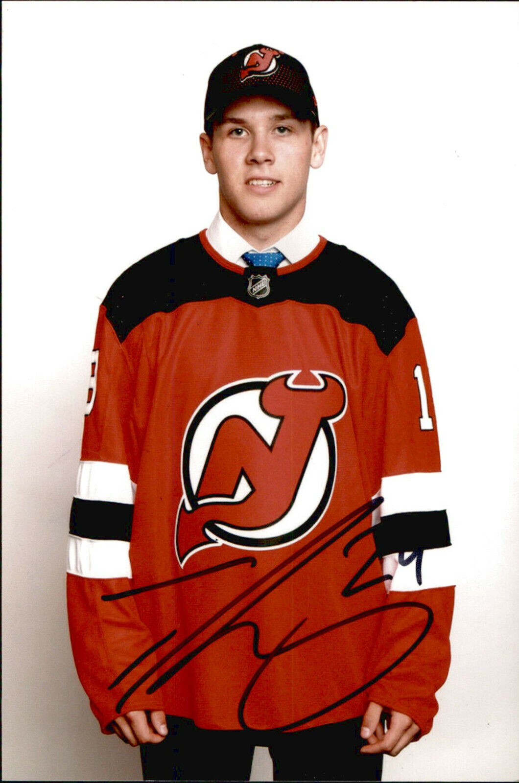 Ty Smith SIGNED autographed 4x6 Photo Poster painting NEW JERSEY DEVILS