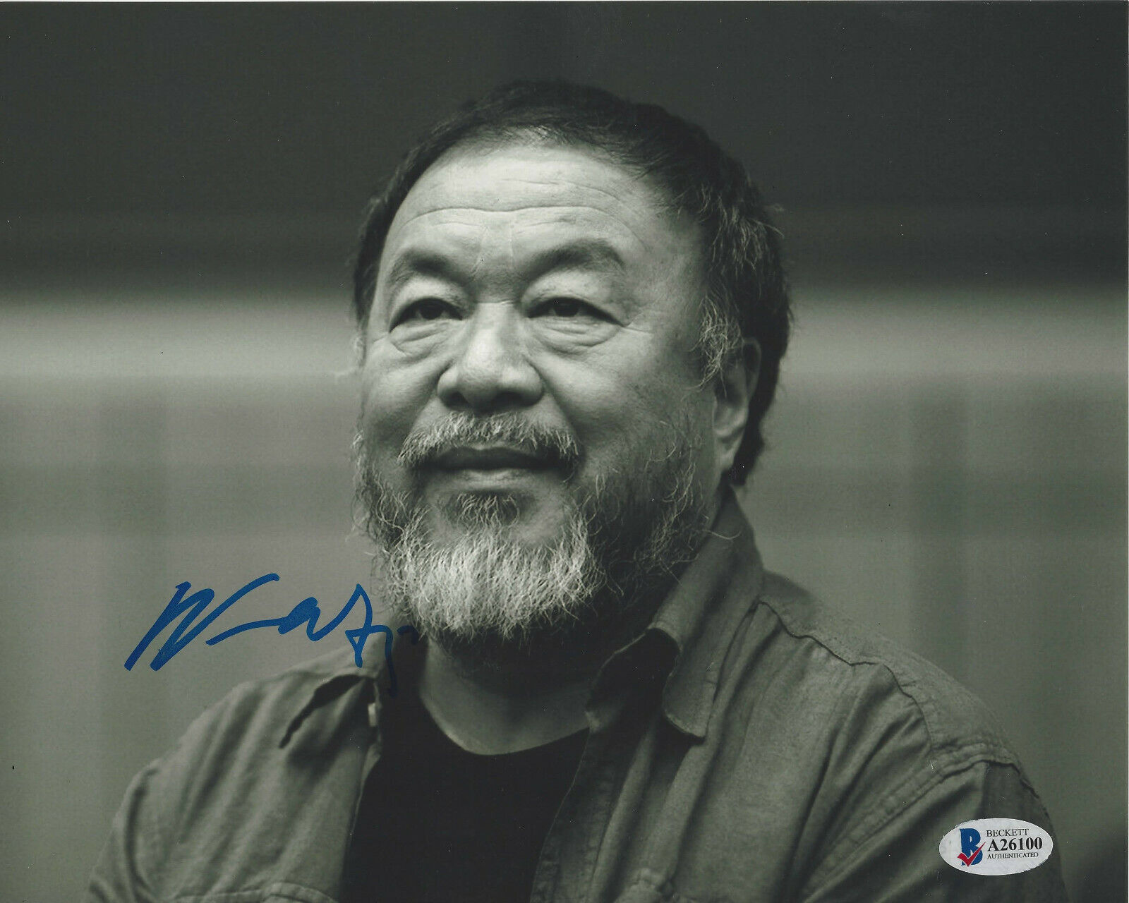 AI WEIWEI CHINESE CONTEMPORARY ARTIST SIGNED 8x10 Photo Poster painting BECKETT BAS LOA COA