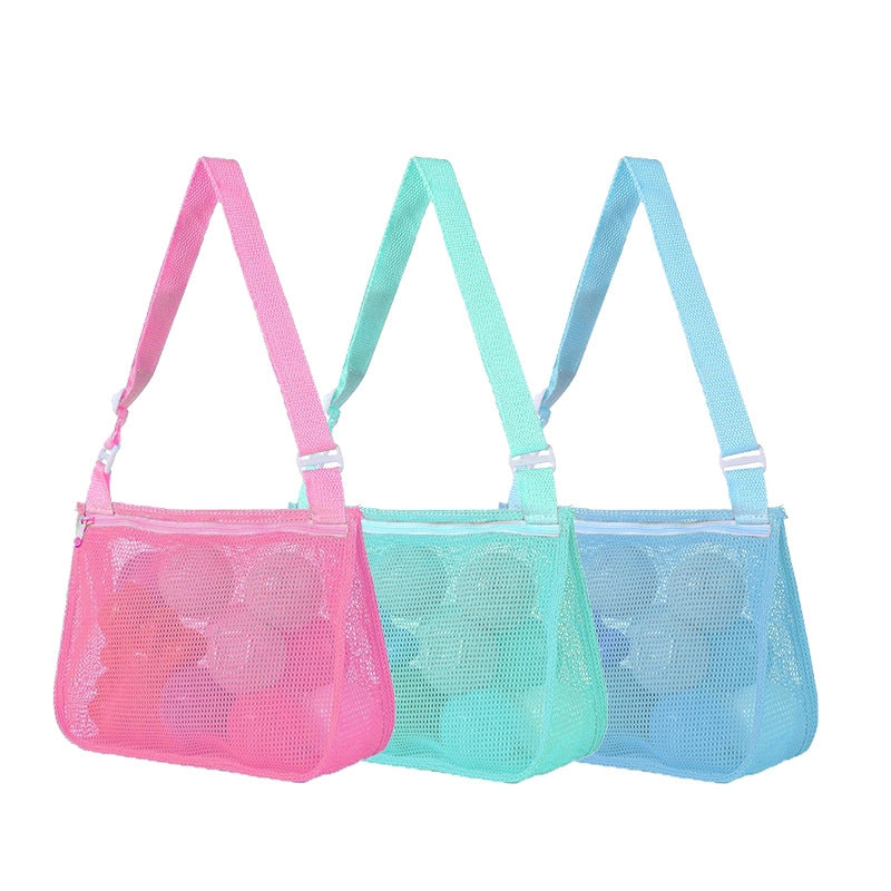 New Color Matching Children’s Toy Bag Shell Storage Bag Travel Beach Bag Hollow Transparent Beach Bag