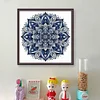 (US Only)Full Embroidery cotton Thread 11CT Printed Porcelain Cross Stitch Kit40x40cm
