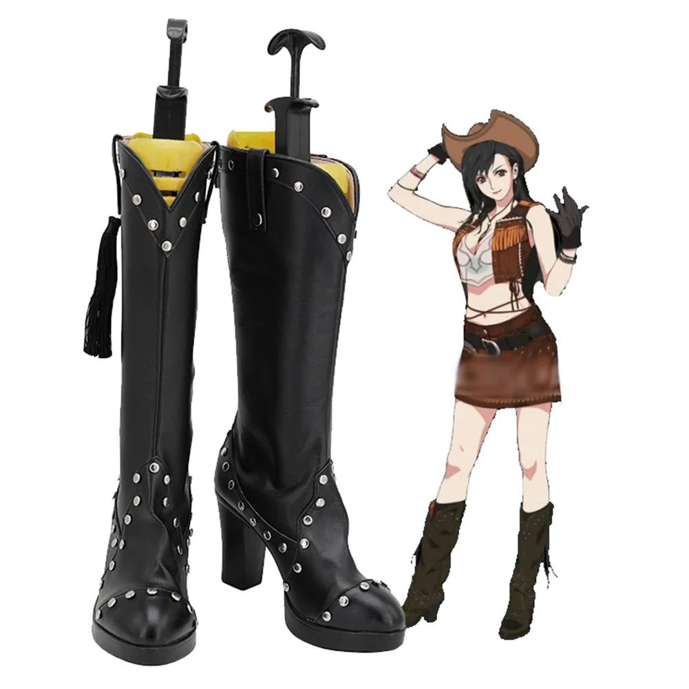 final fantasy vii remake tifa lockhart boots halloween cosplay shoes