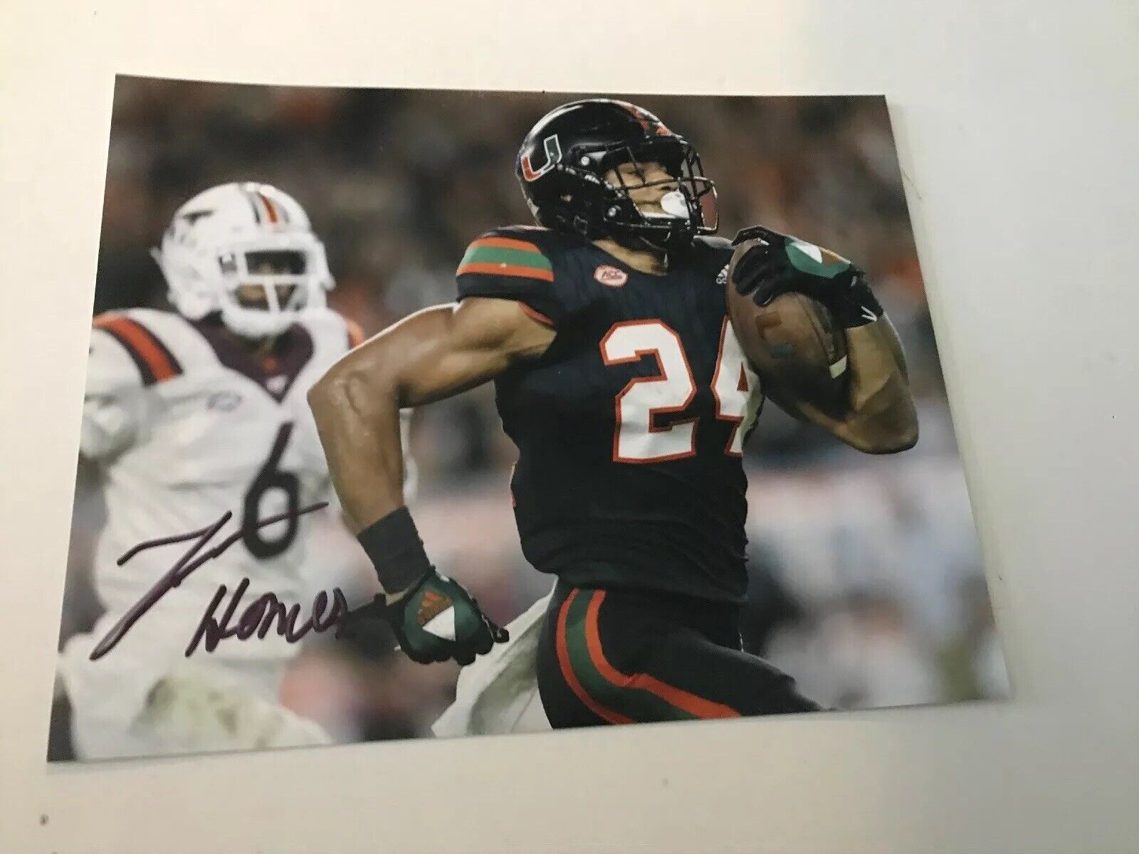 Travis Homer Miami Hurricanes Signed autographed 8x10 football Photo Poster painting THE U!