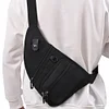 Anti Theft Travel Bag Multi-pocket Chest Bag Waterproof for Women Men (Black)
