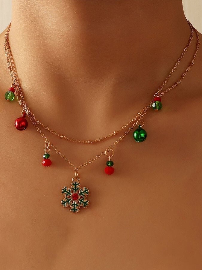 Christmas Bell Double Necklace