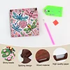Wooden DIY Dragonfly Diamond Painting Kit Note Box with 160 Papers for Office