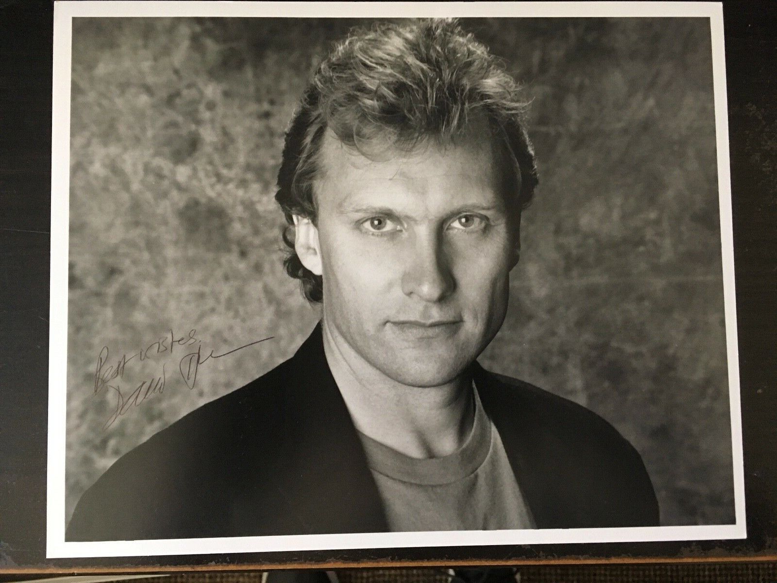 DAVID HUNT - POPULAR BRITISH ACTOR - DEAD POOL - EXCELLENT SIGNED Photo Poster paintingGRAPH