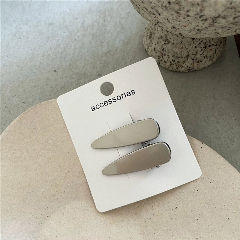 Y2g Hairpin Metal Sweet Cool Bangs Hairpin Makeup Hair Accessories Forehead Broken Hairpin Simple Clip New Female