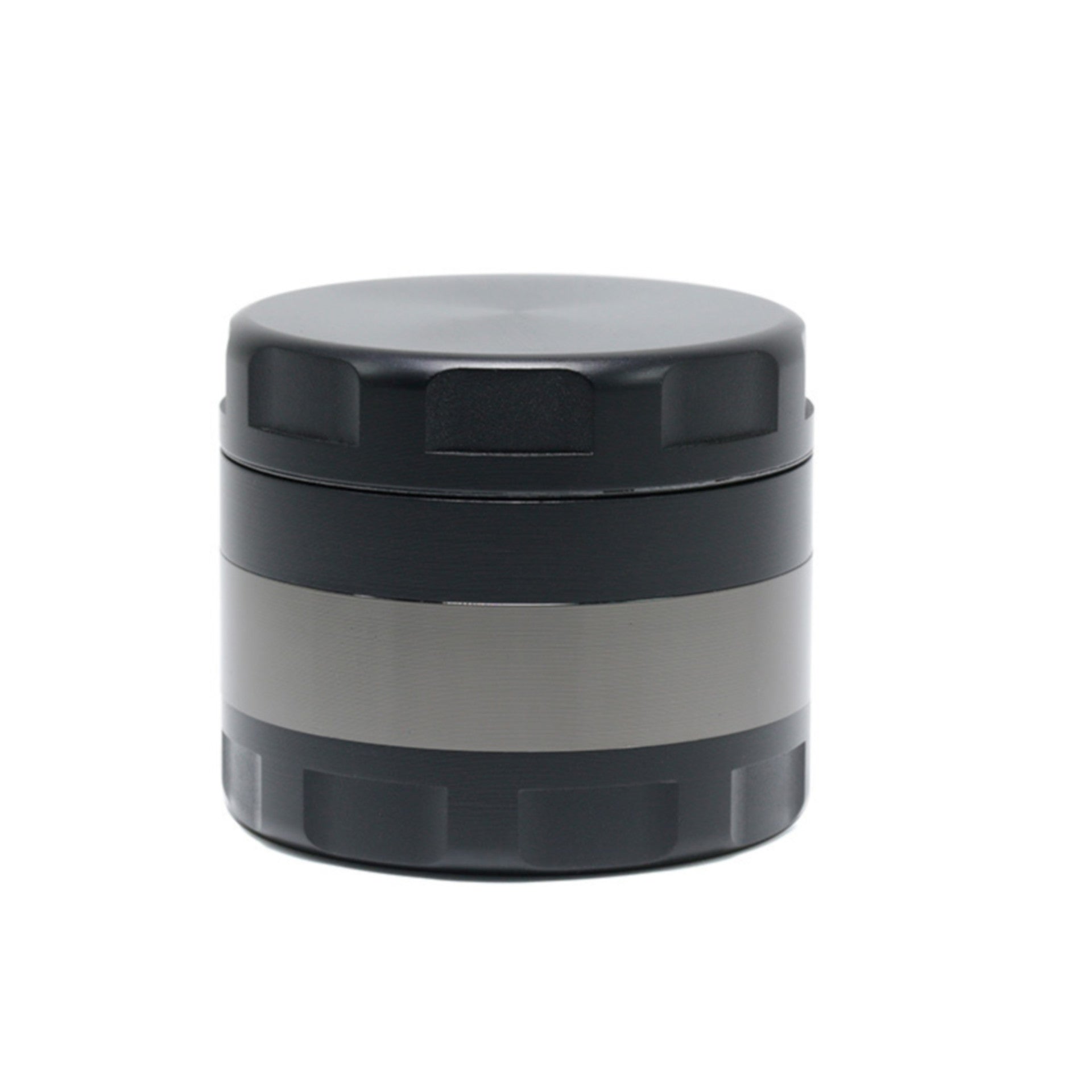 60MM 4 Piece Zinc Alloy Large Chamfer Wifi Signal Tooth Color Matching Herb Grinder-Gray