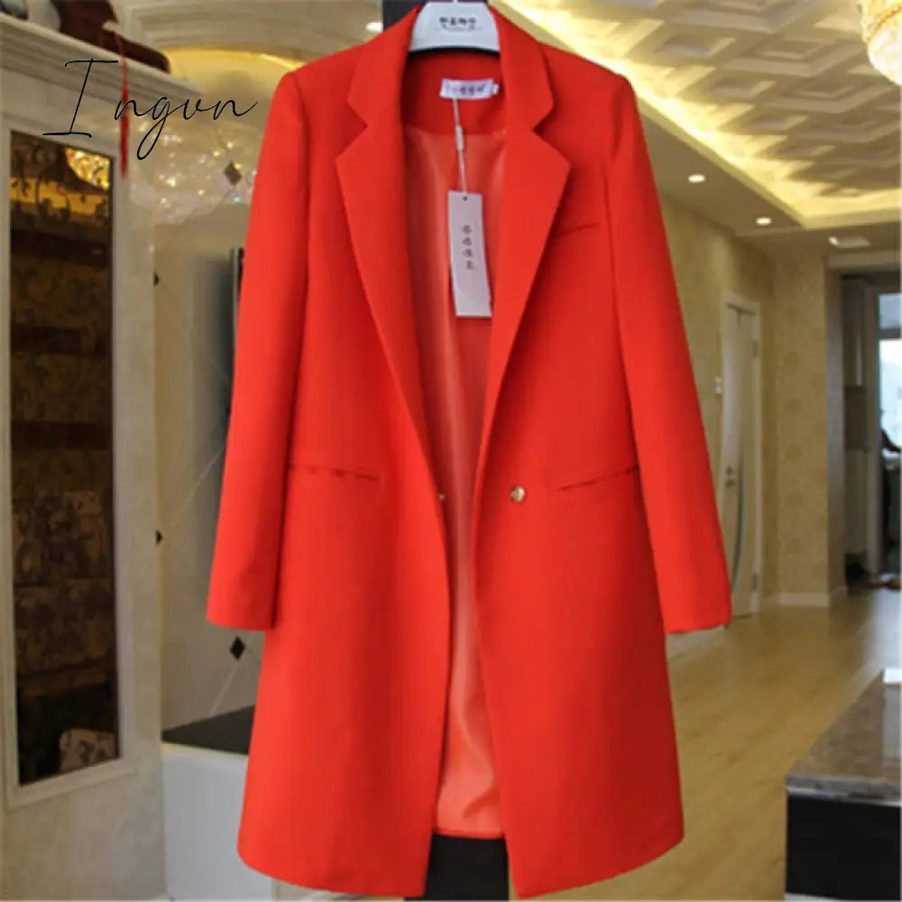 Ingvn - Spring Autumn Blazers Women Small Suit Plus Size Long Sleeve Jacket Casual Tops Female Slim
