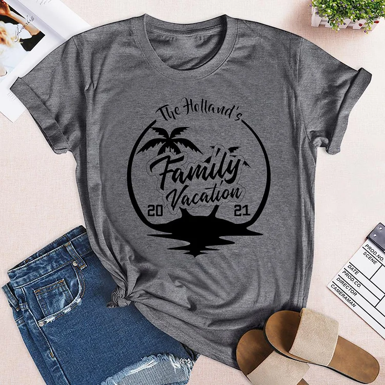 The holland's family vacation 2021 T-Shirt Tee -02716-Annaletters