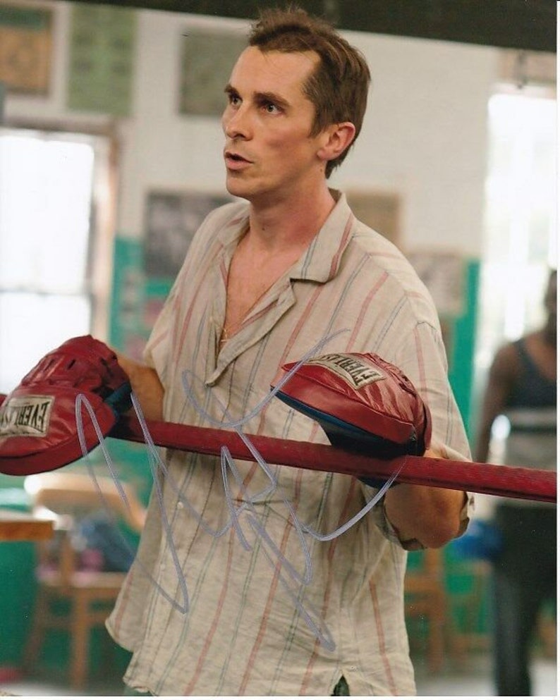 Christian bale signed autographed the fighter dicky ecklund 8x10 Photo Poster painting