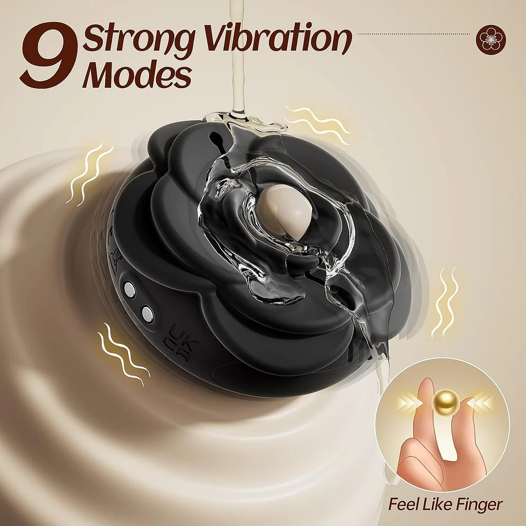 Rosara - Nipple Clamps Rose Toys With 9 Vibrating Modes