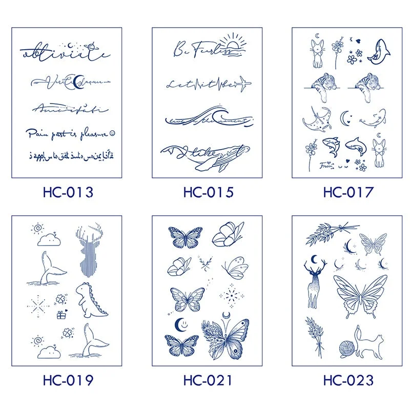 Basketball Anime Flower Butterfly Text Art Festival Cute Cool Waterproof Full Body Arm Men and Women Natural Temporary Tattoos