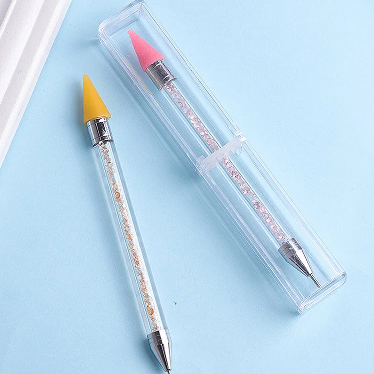 Dual-ended DIY Diamond Painting Point Drill Pen Dotting Pen Rhinestone  Studs Picker Wax Pencil Manicure Nail Art Tool